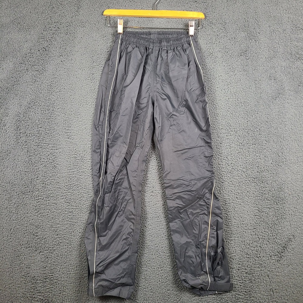 REI Kids Rain Pants Gray Reflective Nylon Waterproof Hiking Outdoor Size M 10-12